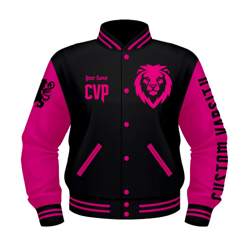 Stylish varsity jacket with team details and player name and number